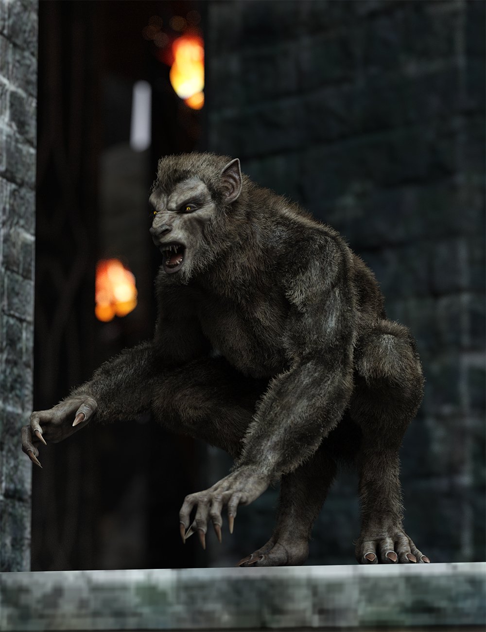I Likan Poses for RawArt's Werwulf by: Ensary, 3D Models by Daz 3D