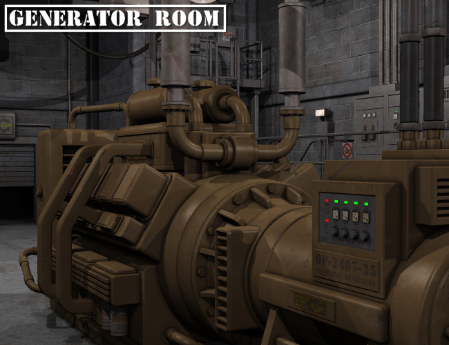 Generator Room by: Nightshift3D, 3D Models by Daz 3D