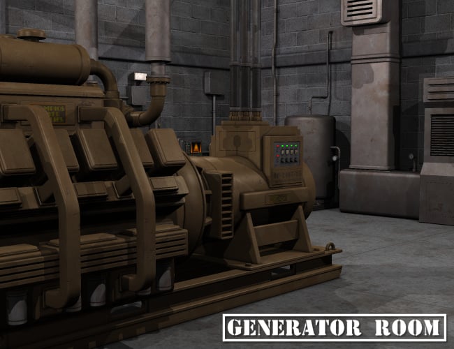 Generator Room Generator Room by: Nightshift3D, 3D Models by Daz 3D