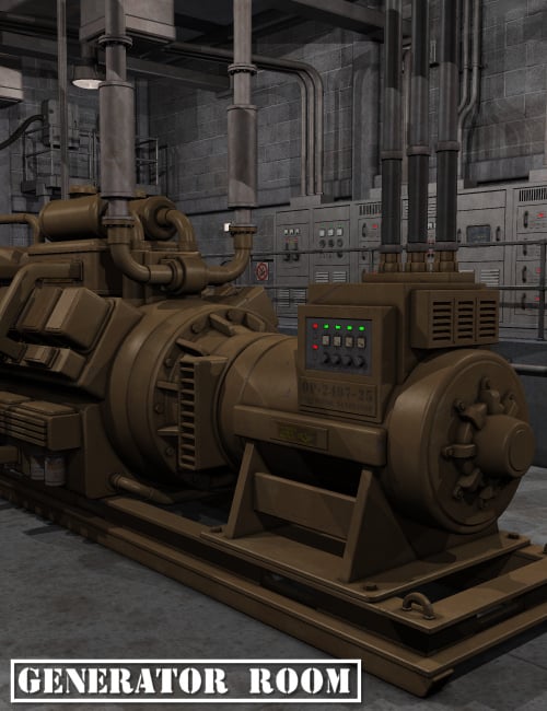 Generator Room by: Nightshift3D, 3D Models by Daz 3D