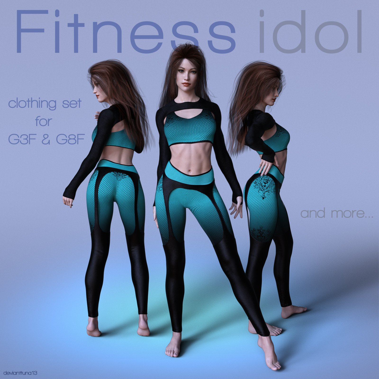 Fitness Idol Set by: devianttuna13, 3D Models by Daz 3D