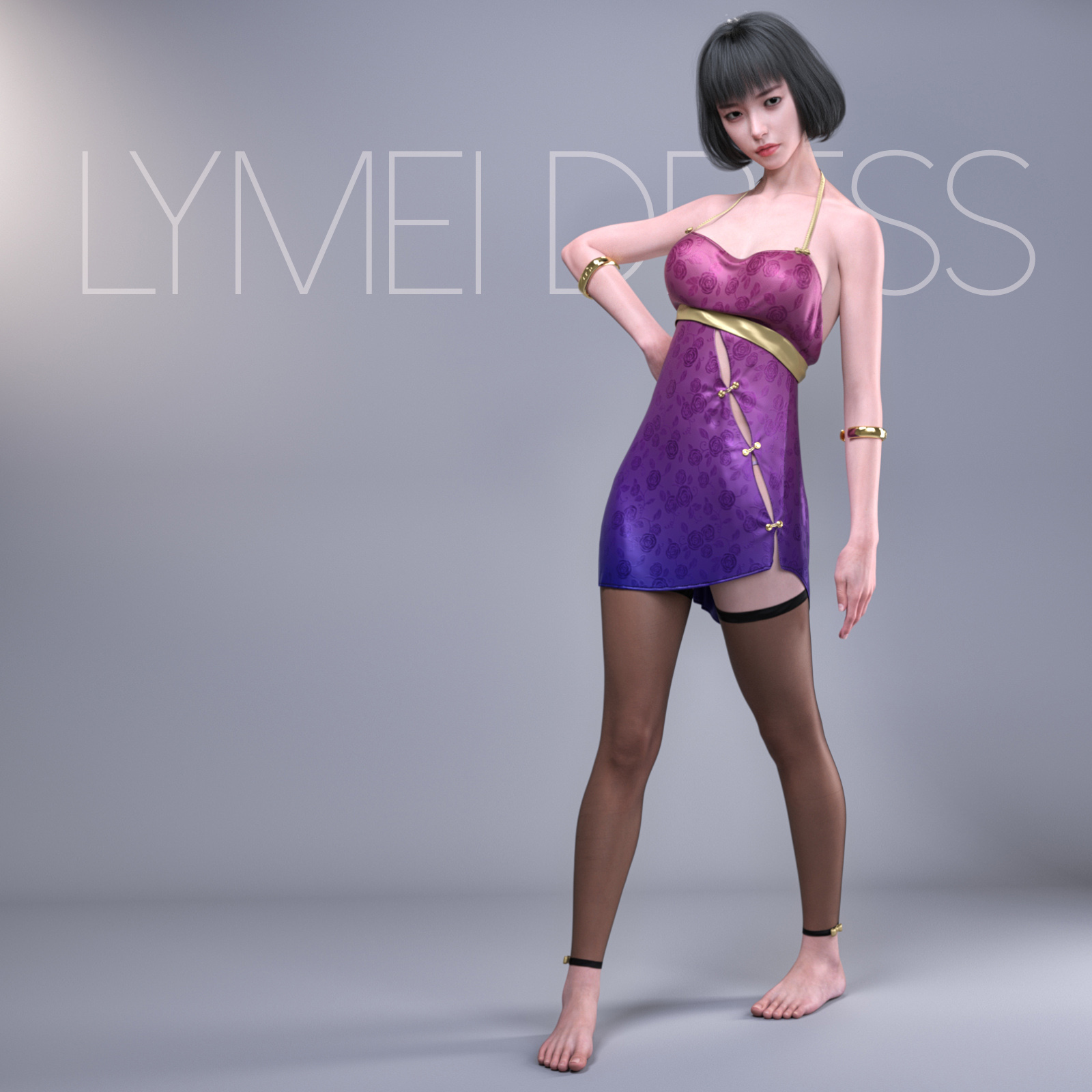 dForce Lymei Dress Set by: devianttuna13, 3D Models by Daz 3D