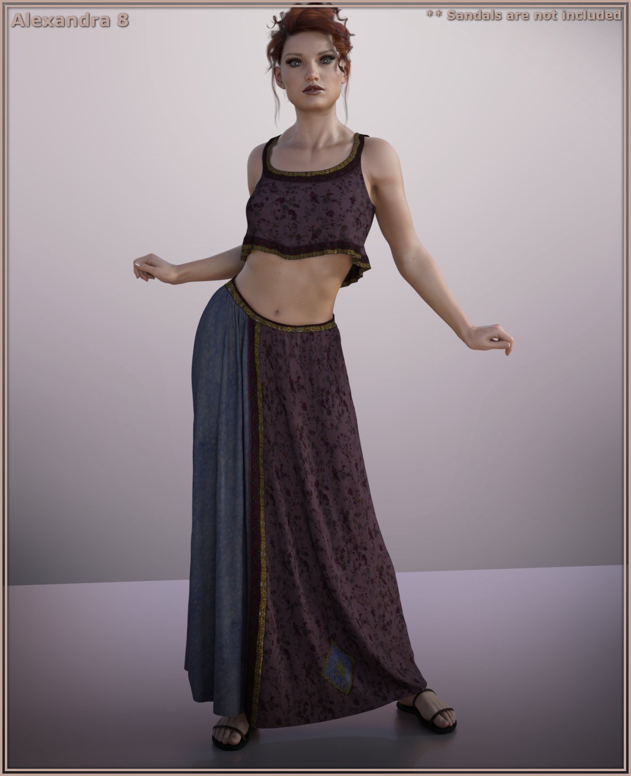 dForce Boho Wrap for G8F and G8.1F by: ~Wolfie~, 3D Models by Daz 3D