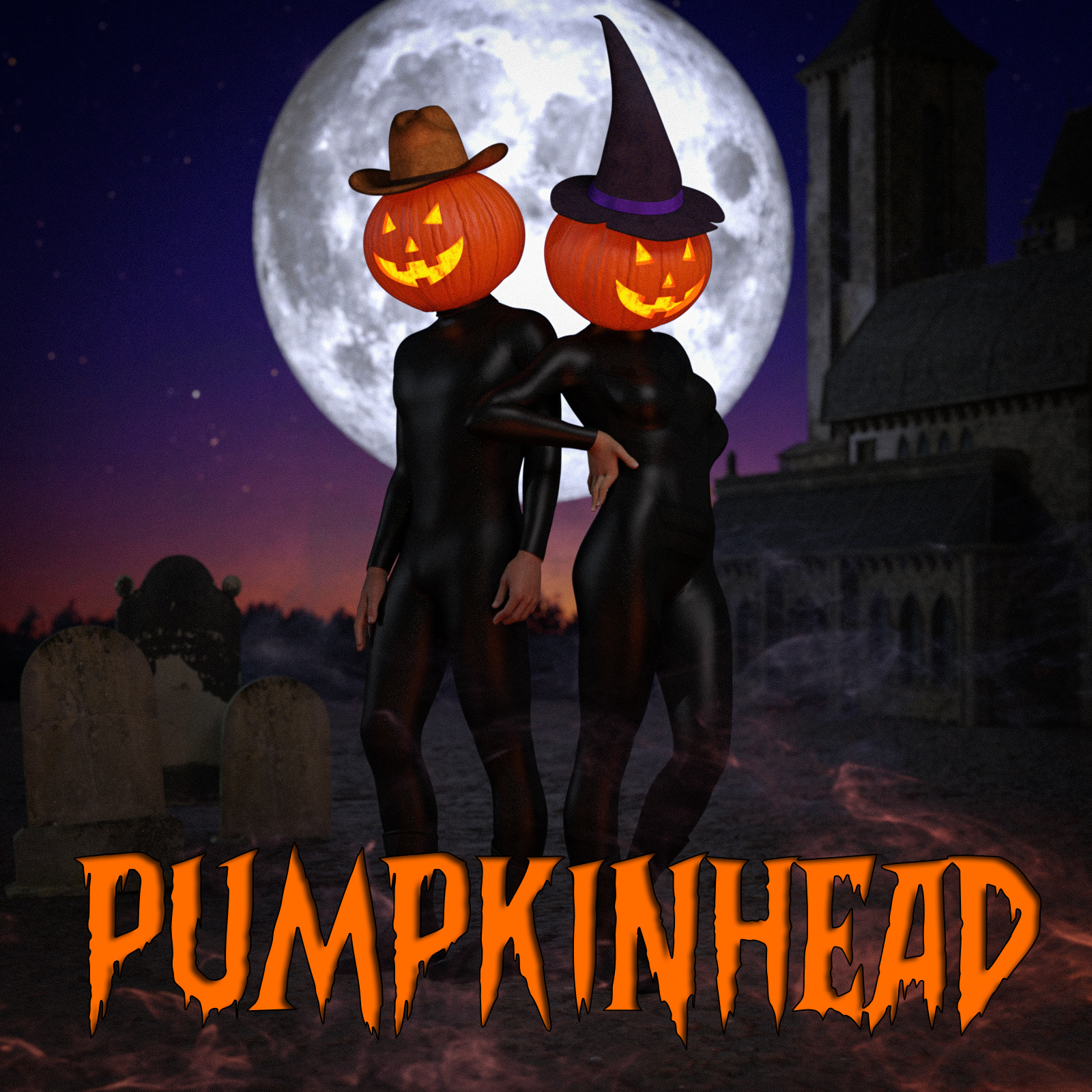 Pumpkinhead for G3&G8 and Props by: devianttuna13, 3D Models by Daz 3D