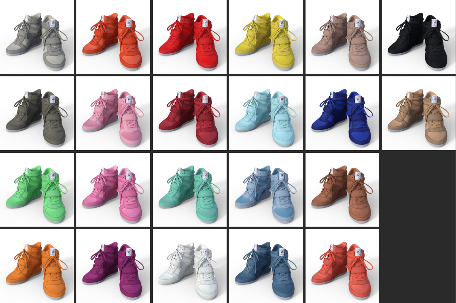 Wedge Sneakers for G8F and G9F | Daz 3D