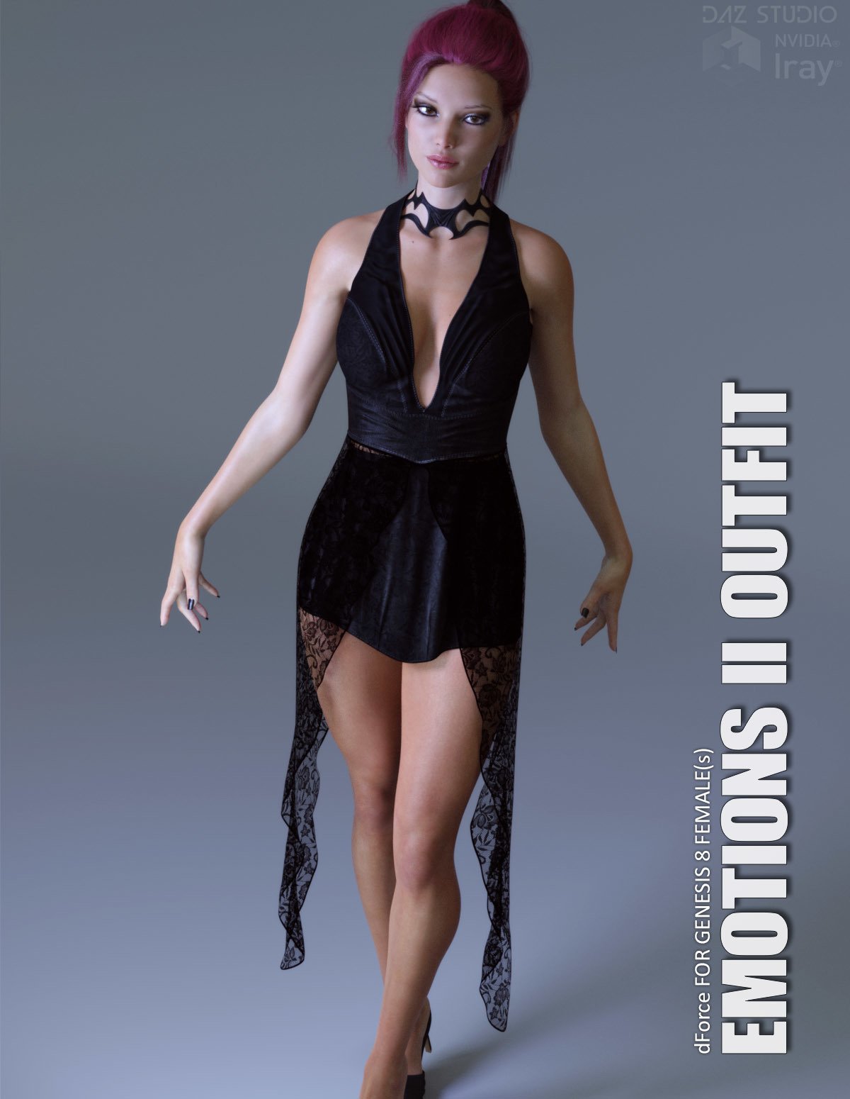 dForce Emotions II Outfit for Genesis 8 Females by: Lilflame, 3D Models by Daz 3D