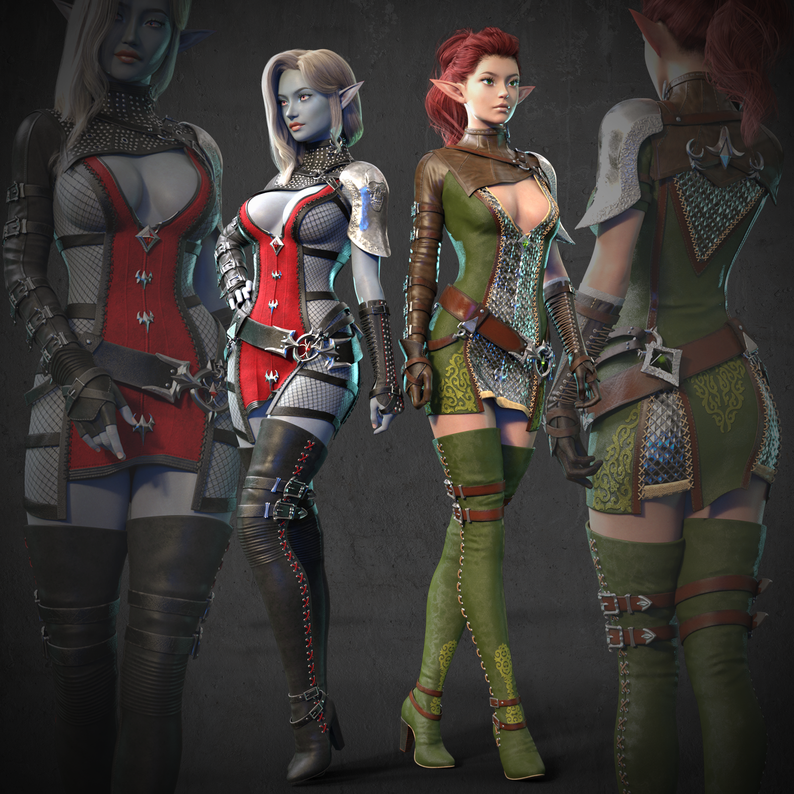Material Expansion for Elven Assasin Set for G8F and G8.1F by: devianttuna13, 3D Models by Daz 3D