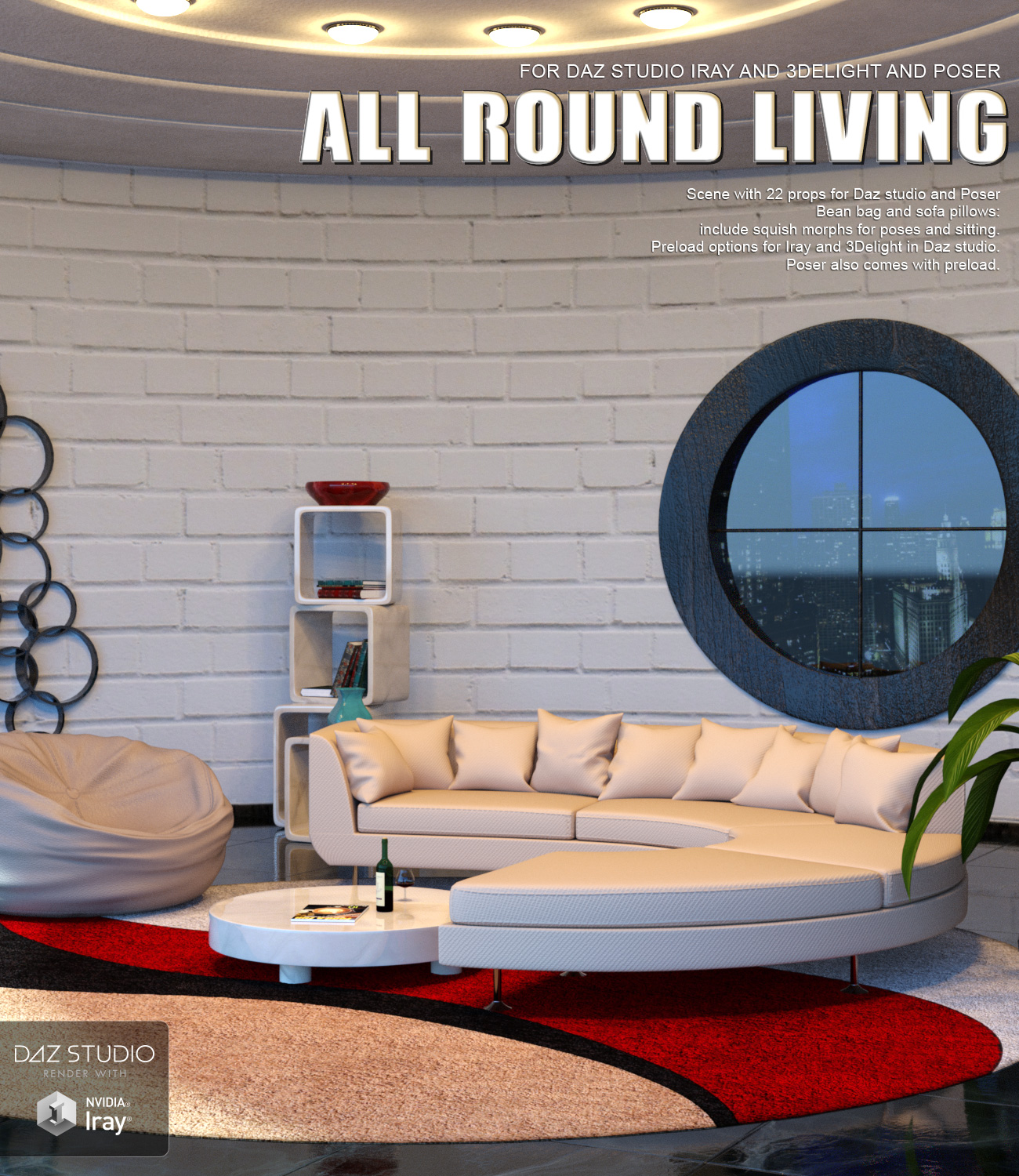 All Round Living by: Lilflame, 3D Models by Daz 3D