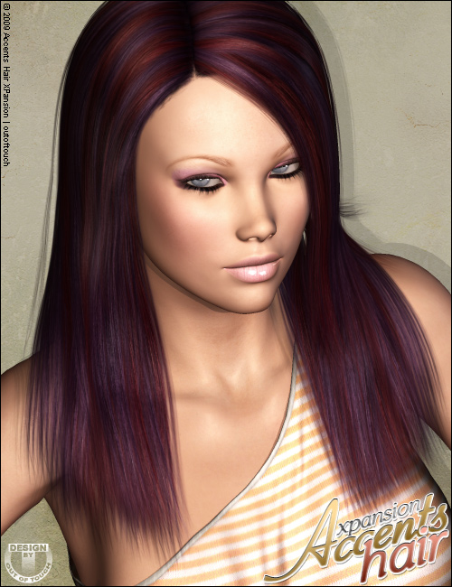 Accents Hair XPansion by: outoftouch, 3D Models by Daz 3D