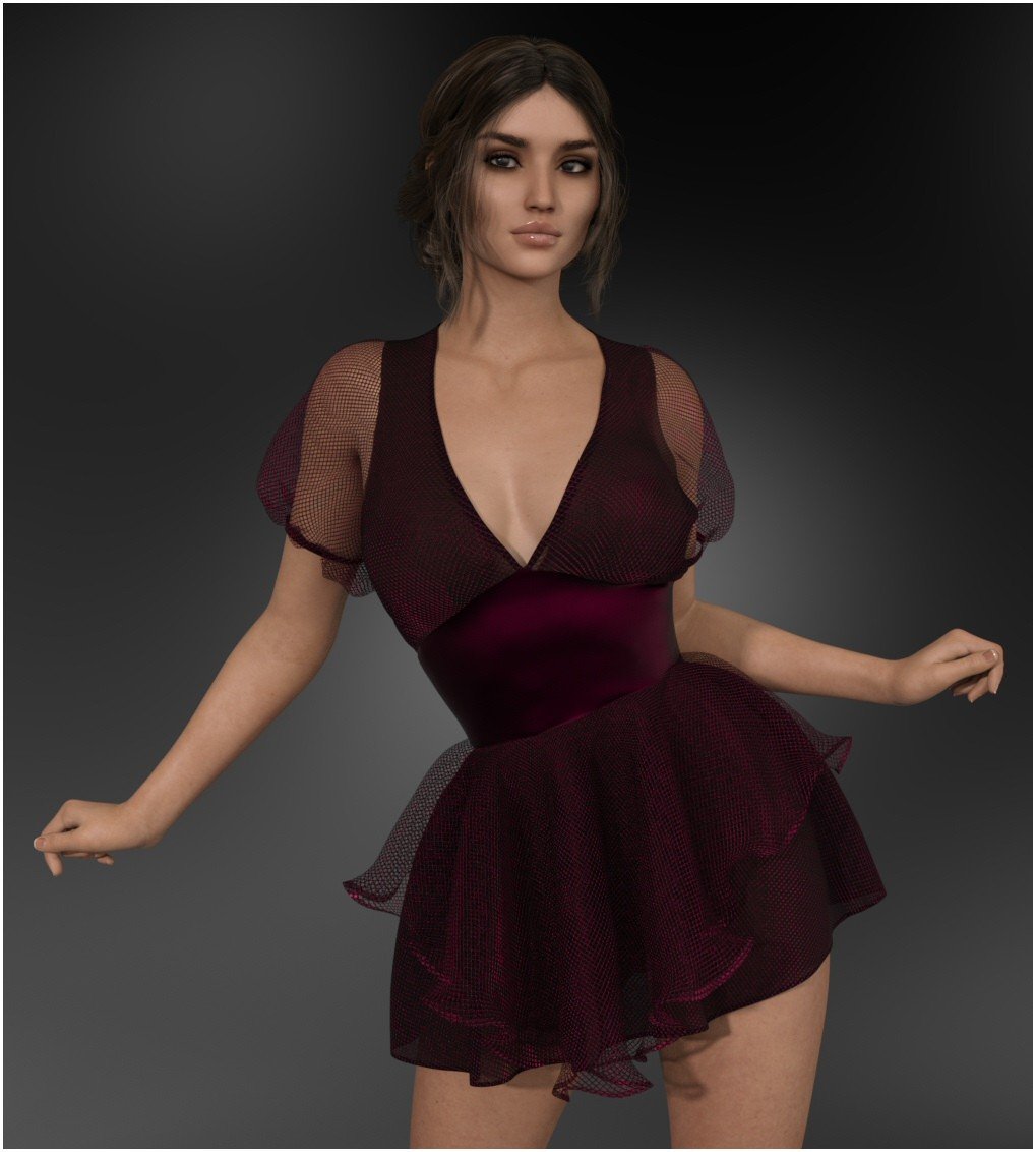 dForce - Addie Dress for G8Fs by: Lully, 3D Models by Daz 3D