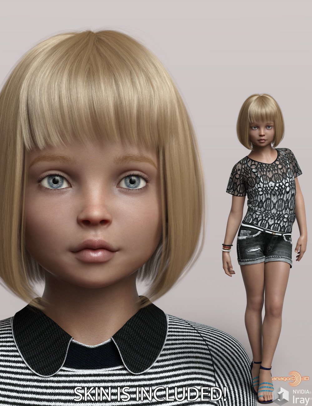 Anagord Kids G8F Vol 6 by: Anagord, 3D Models by Daz 3D