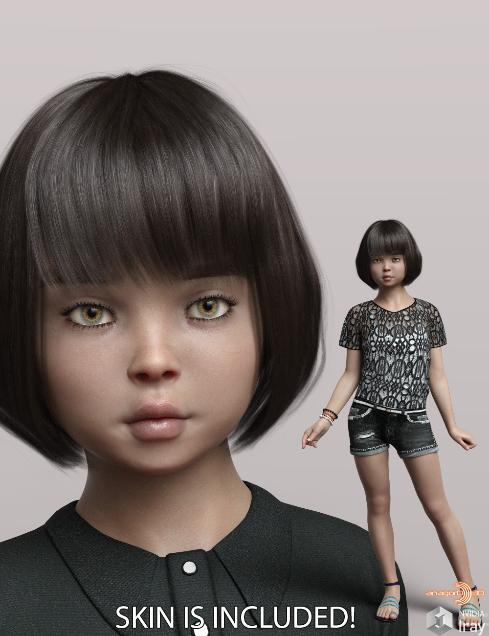 Anagord Kids G8F Vol 7 by: Anagord, 3D Models by Daz 3D