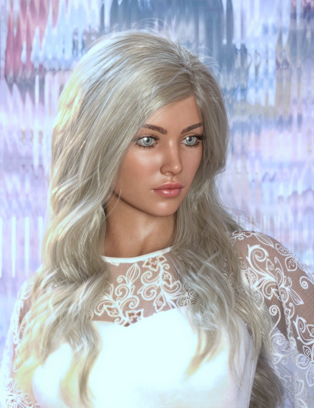 Nirv Daily Long Curly Hair for Genesis 9 and 8 Female by: Nirvana, 3D Models by Daz 3D