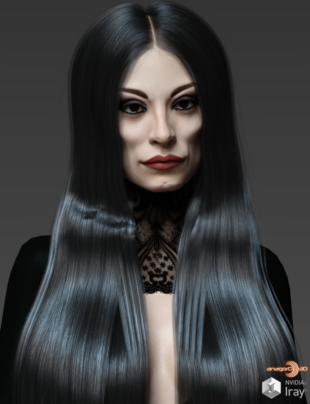 Mrs Black HD for Victoria 8 Daz 3D