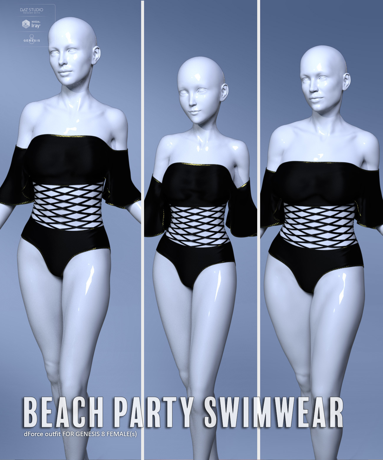 Dforce Beach Party Swimwear For Genesis 8 Females Daz 3d