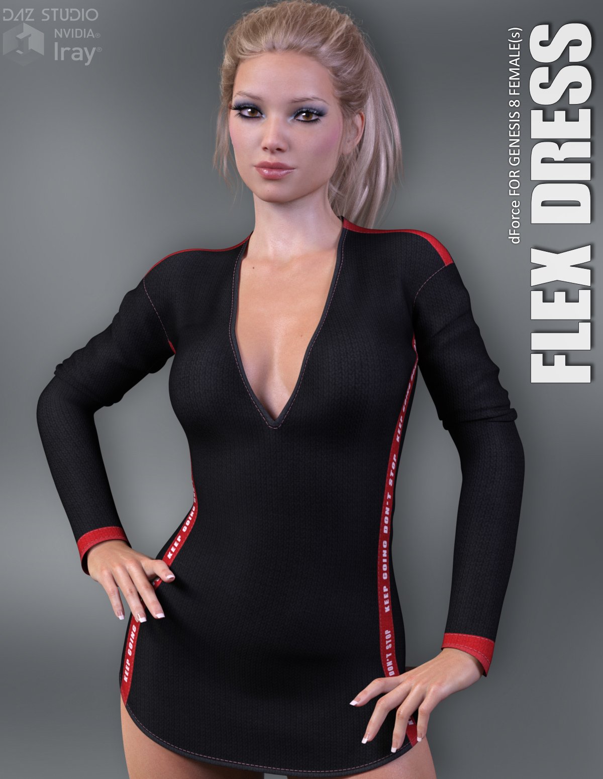 dForce Flex Dress for Genesis 8 Females by: Lilflame, 3D Models by Daz 3D