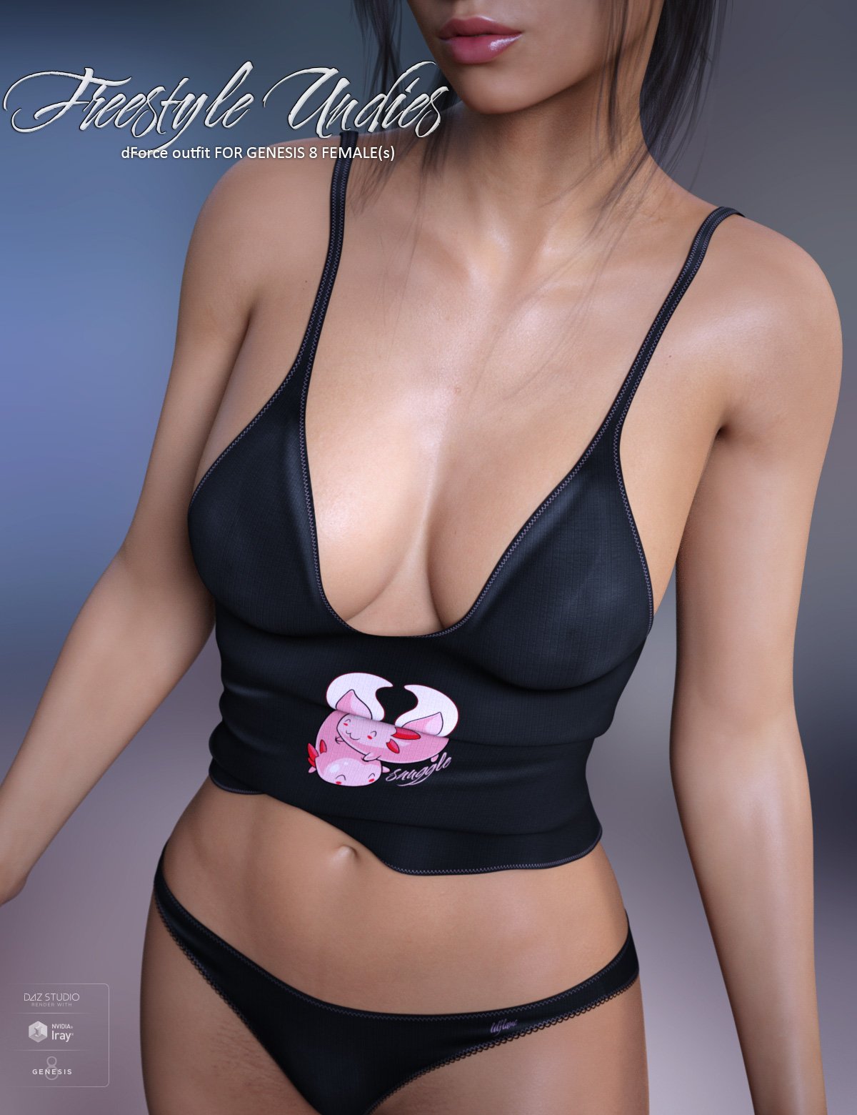 dForce Freestyle Undies for Genesis 8 Females by: Lilflame, 3D Models by Daz 3D