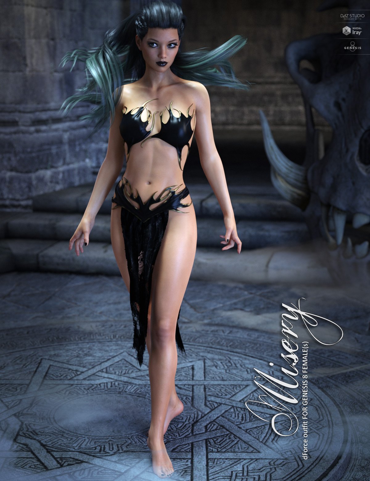 dForce Misery for Genesis 8 Females by: Lilflame, 3D Models by Daz 3D