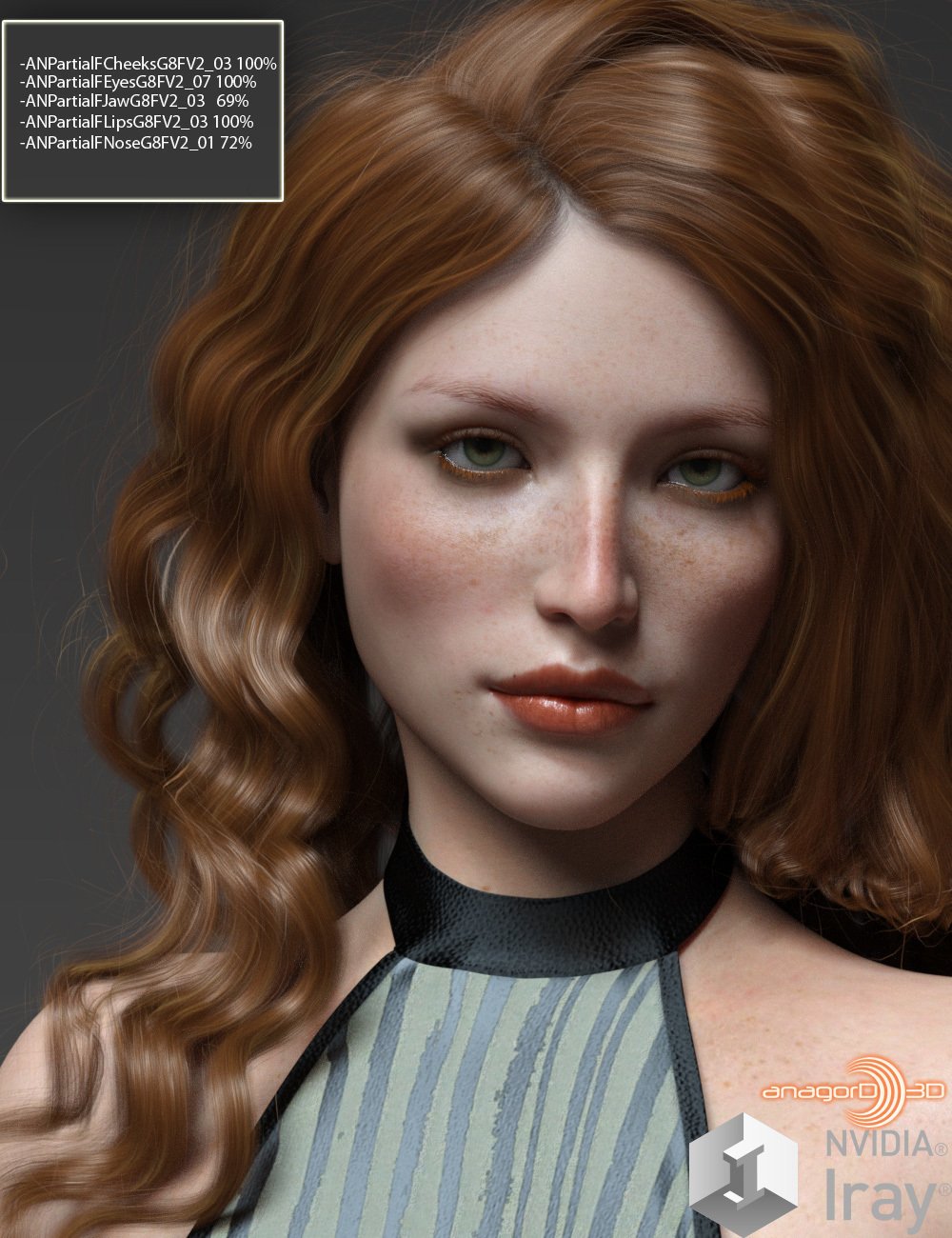 Partial Face Morphs G8F Vol 2 | Daz 3D