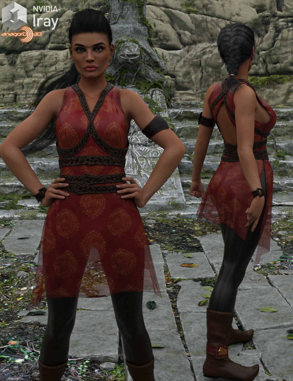 RANGER - Sand Serpent Outfit for Genesis 3 Female(s) by: Anagord, 3D Models by Daz 3D