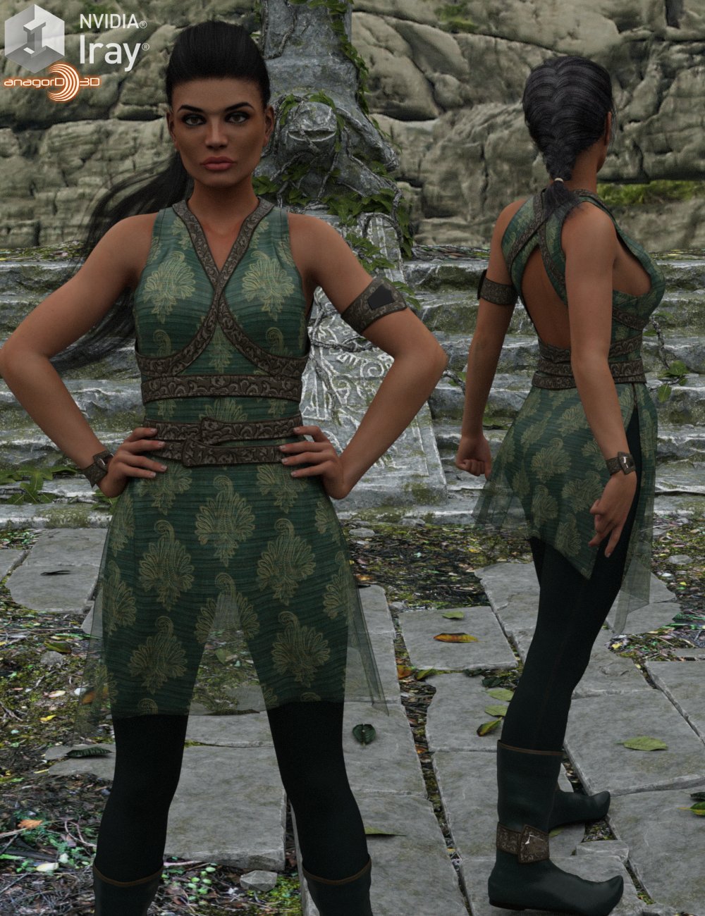 RANGER - Sand Serpent Outfit for Genesis 3 Female(s) | Daz 3D