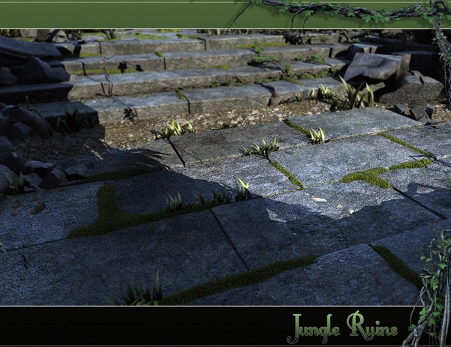 Jungle Ruins Jungle Ruins by: Stonemason, 3D Models by Daz 3D