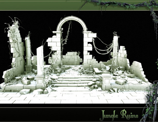 Jungle Ruins by: Stonemason, 3D Models by Daz 3D