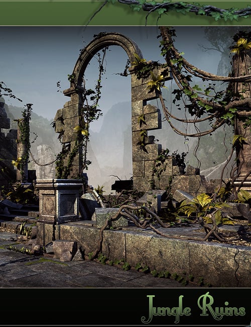 Jungle Ruins Jungle Ruins by: Stonemason, 3D Models by Daz 3D