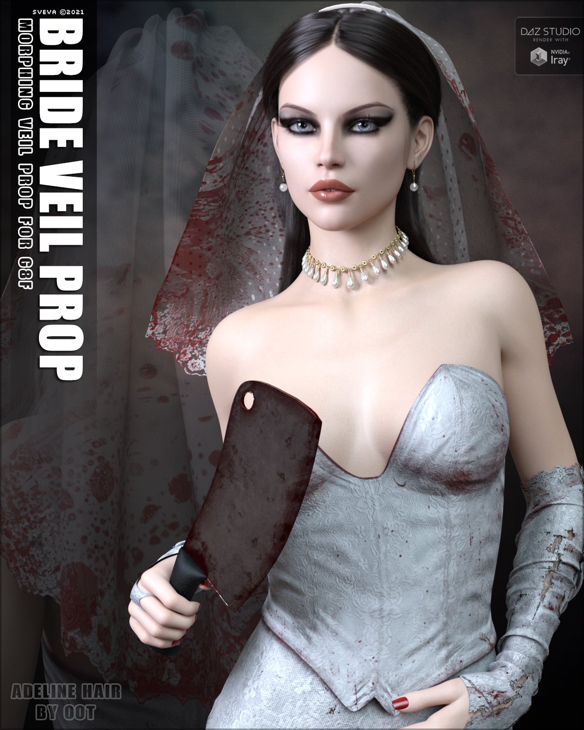 Bride Veil Prop G8F by: Sveva, 3D Models by Daz 3D