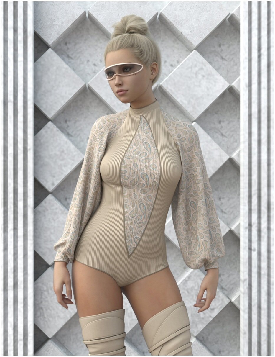 dForce - Barbarella Suit for G8Fs by: Lully, 3D Models by Daz 3D