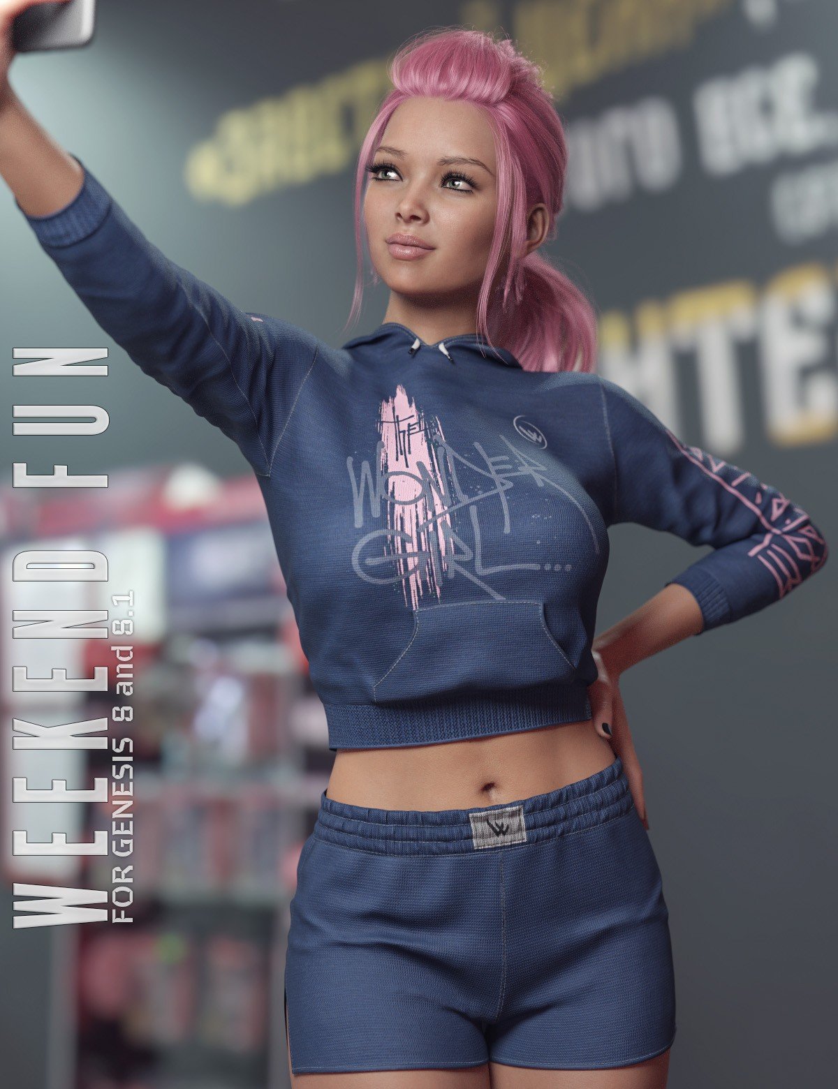 Weekend Fun Outfit Genesis 8 and 8.1F by: Lilflame, 3D Models by Daz 3D