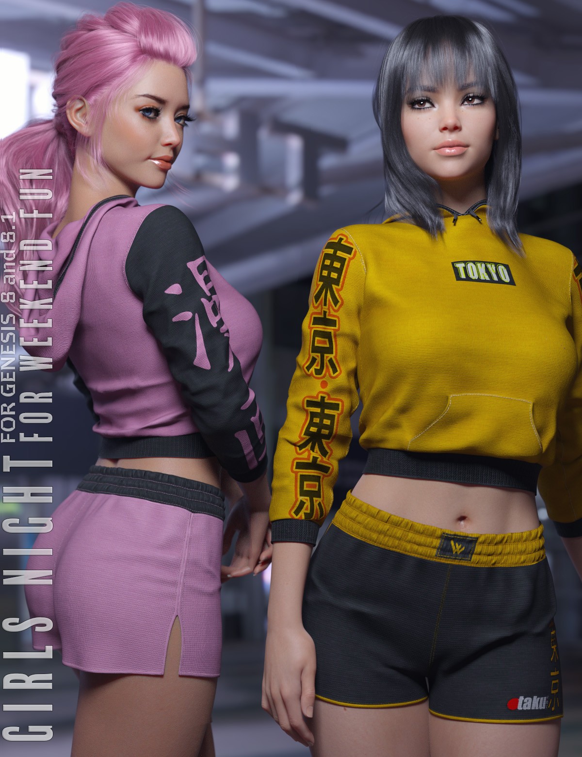Girls Night for Weekend Fun Outfit G8 and 8.1F by: Lilflame, 3D Models by Daz 3D