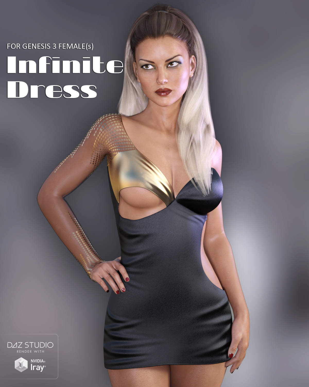 Infinite Dress for Genesis 3 Females by: Lilflame, 3D Models by Daz 3D