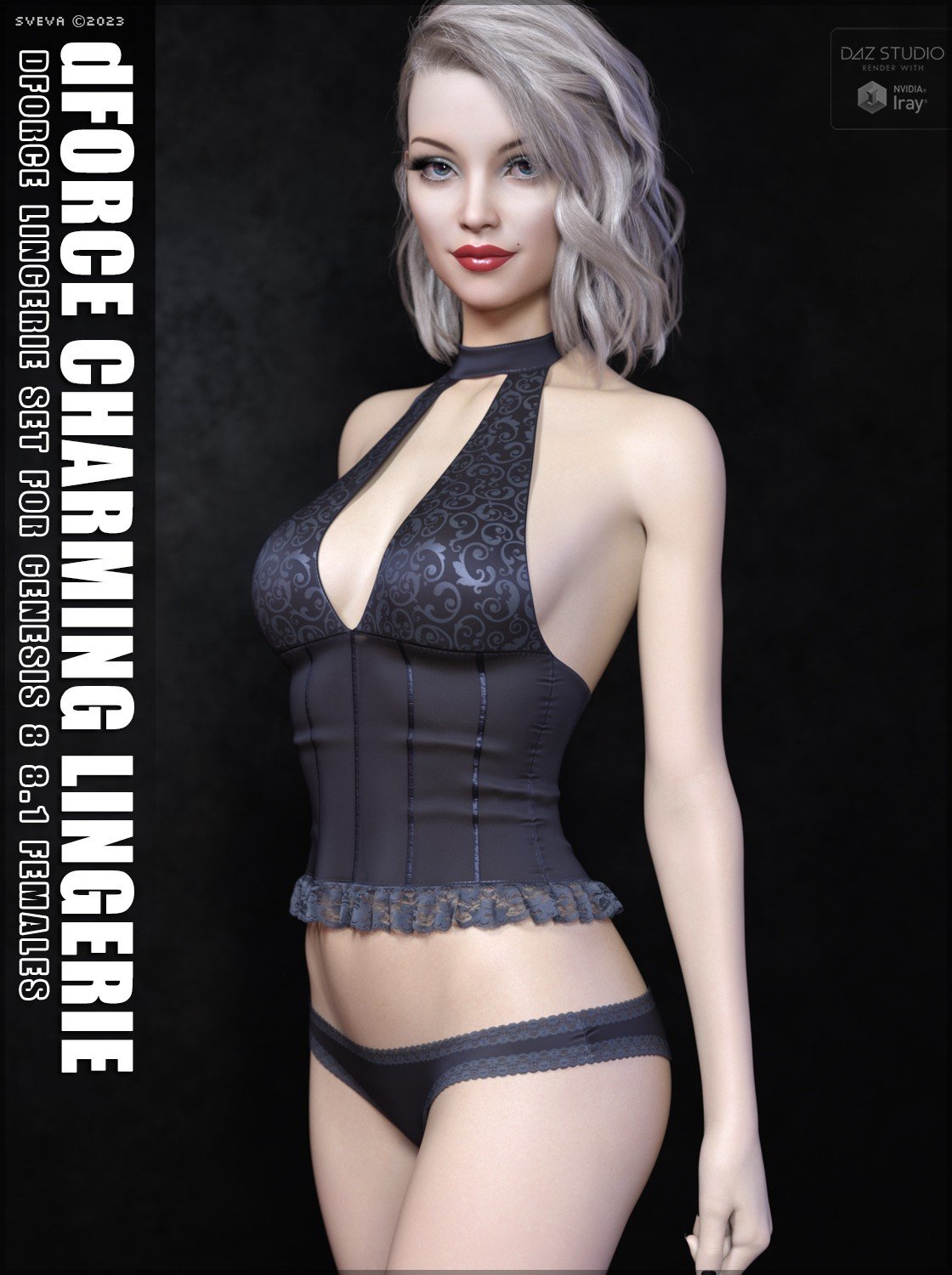 dForce Charming Lingerie G8G8.1F by: Sveva, 3D Models by Daz 3D