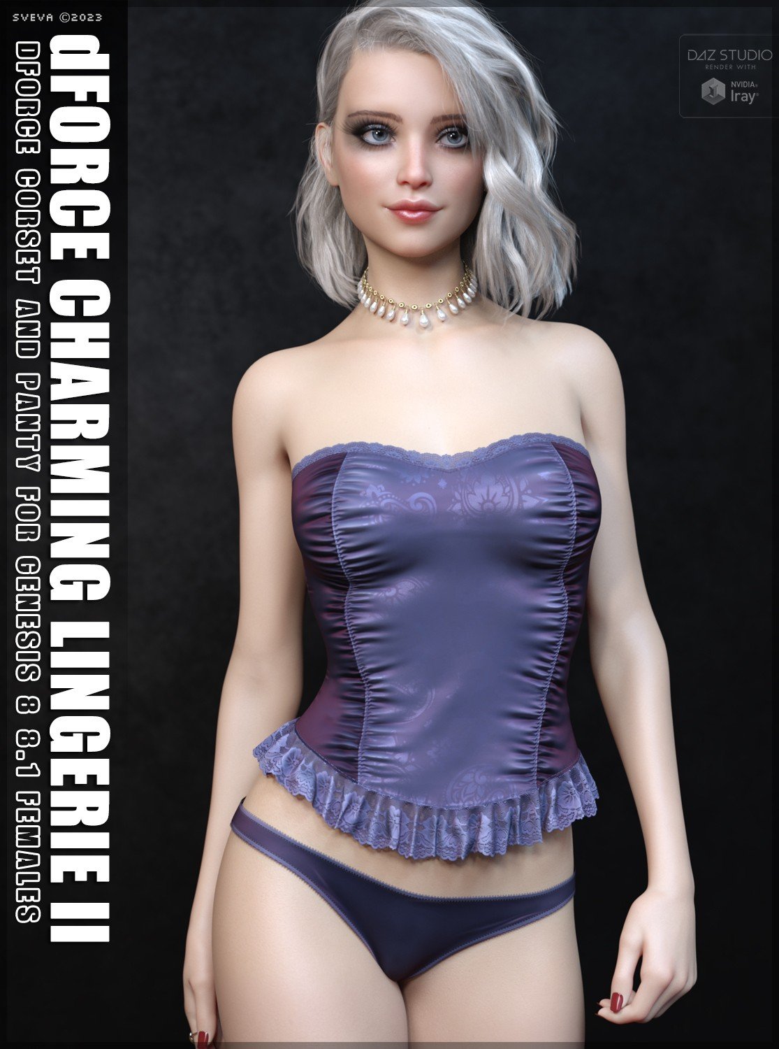 dForce Charming Lingerie II G8G8.1F by: Sveva, 3D Models by Daz 3D