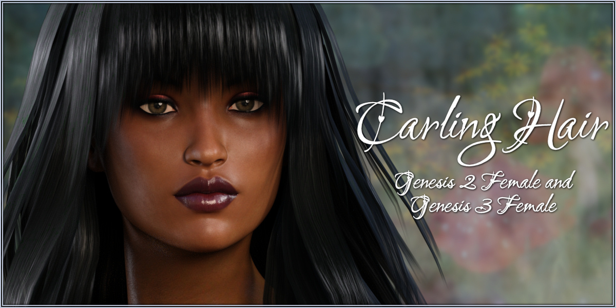 Carling Hair G2F G3F by: ~Wolfie~, 3D Models by Daz 3D