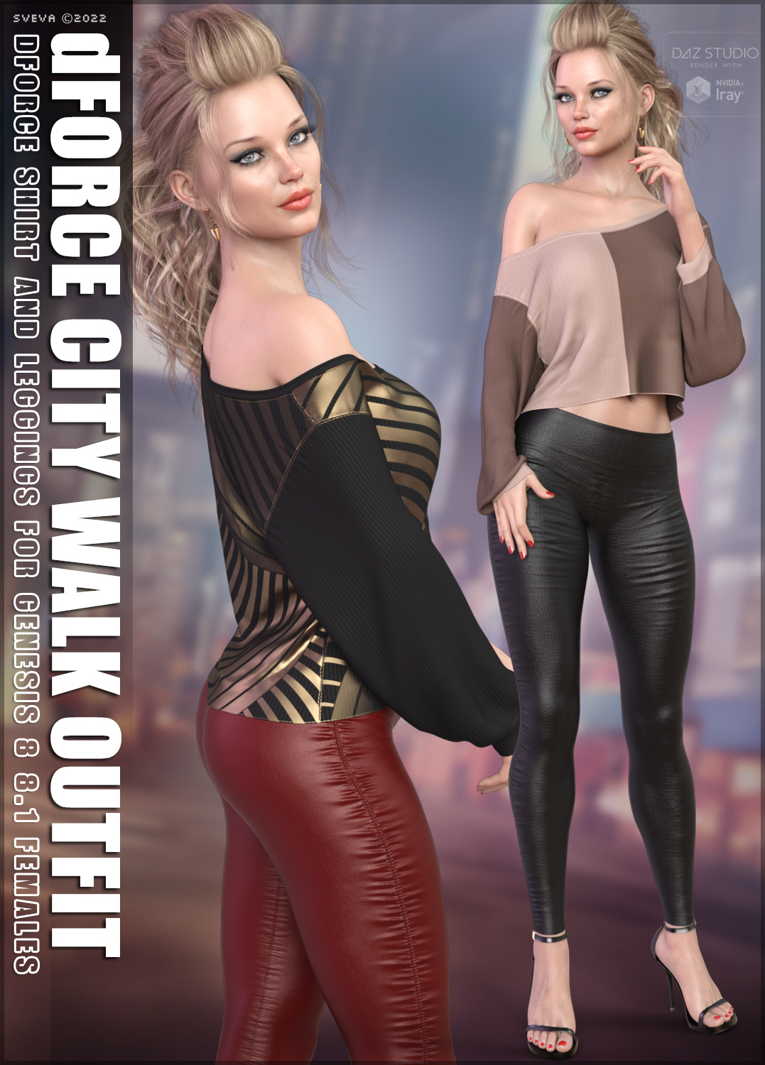 dForce City Walk Outfit G8G8.1F by: Sveva, 3D Models by Daz 3D