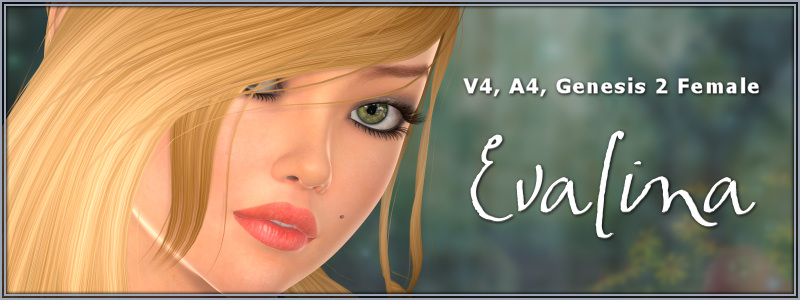Evalina Hair by: ~Wolfie~, 3D Models by Daz 3D
