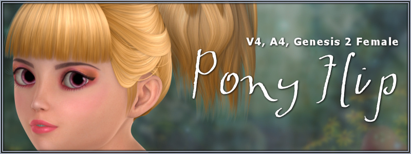 Pony Flip Hair by: ~Wolfie~, 3D Models by Daz 3D