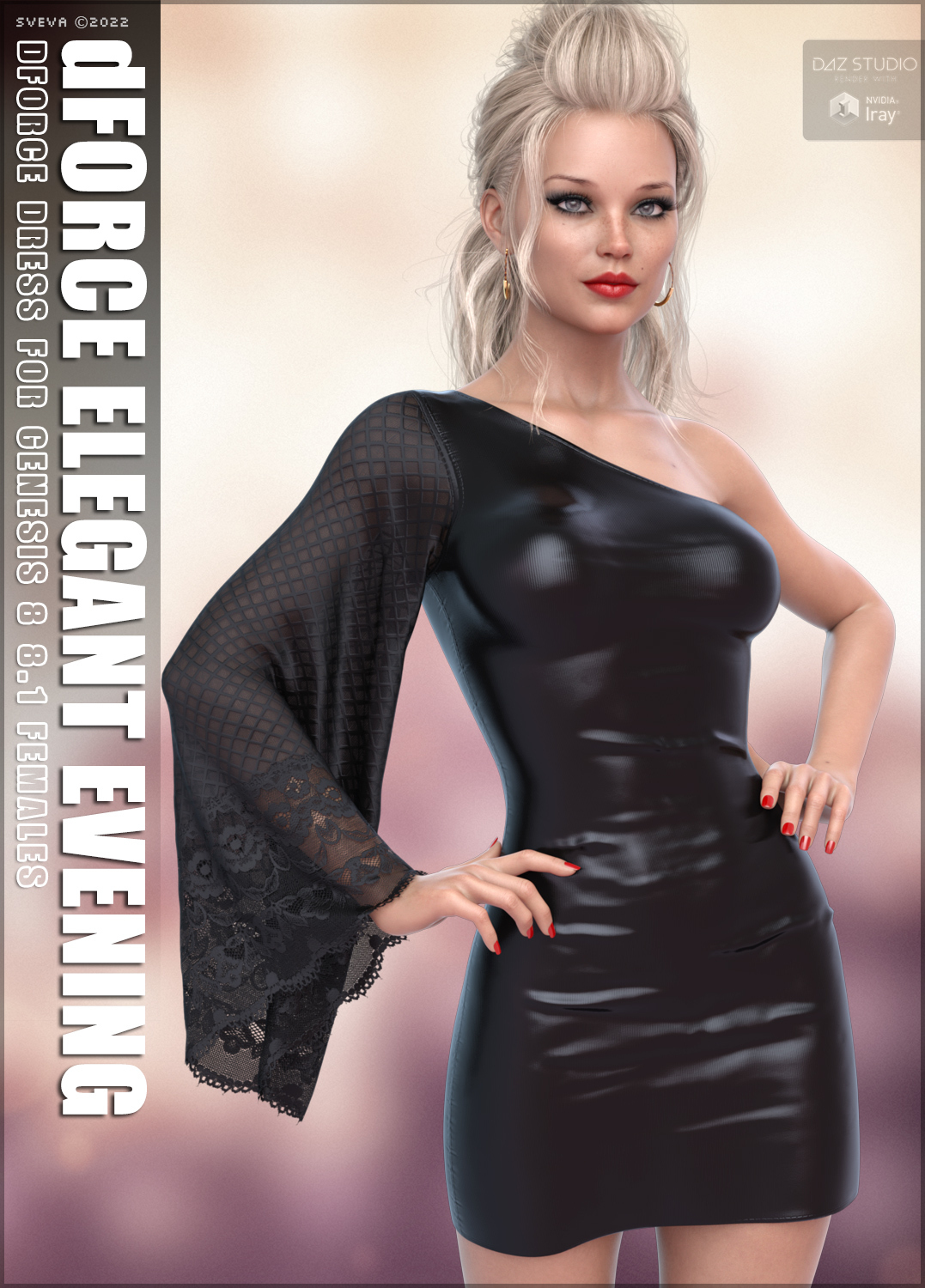 dForce Elegant Evening Dress G8G8.1F by: Sveva, 3D Models by Daz 3D