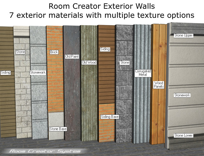 Room Creator Exteriors by: maclean, 3D Models by Daz 3D