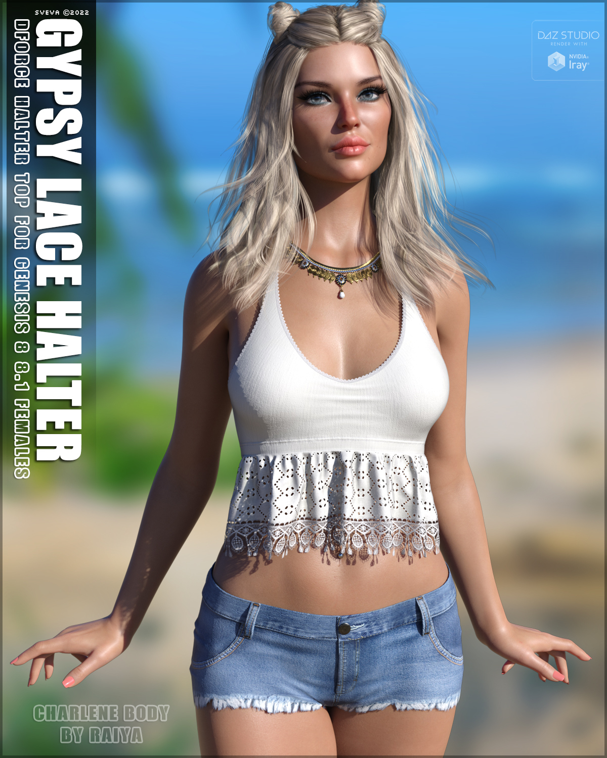 dForce Gypsy Lace Halter G8G8.1F by: Sveva, 3D Models by Daz 3D
