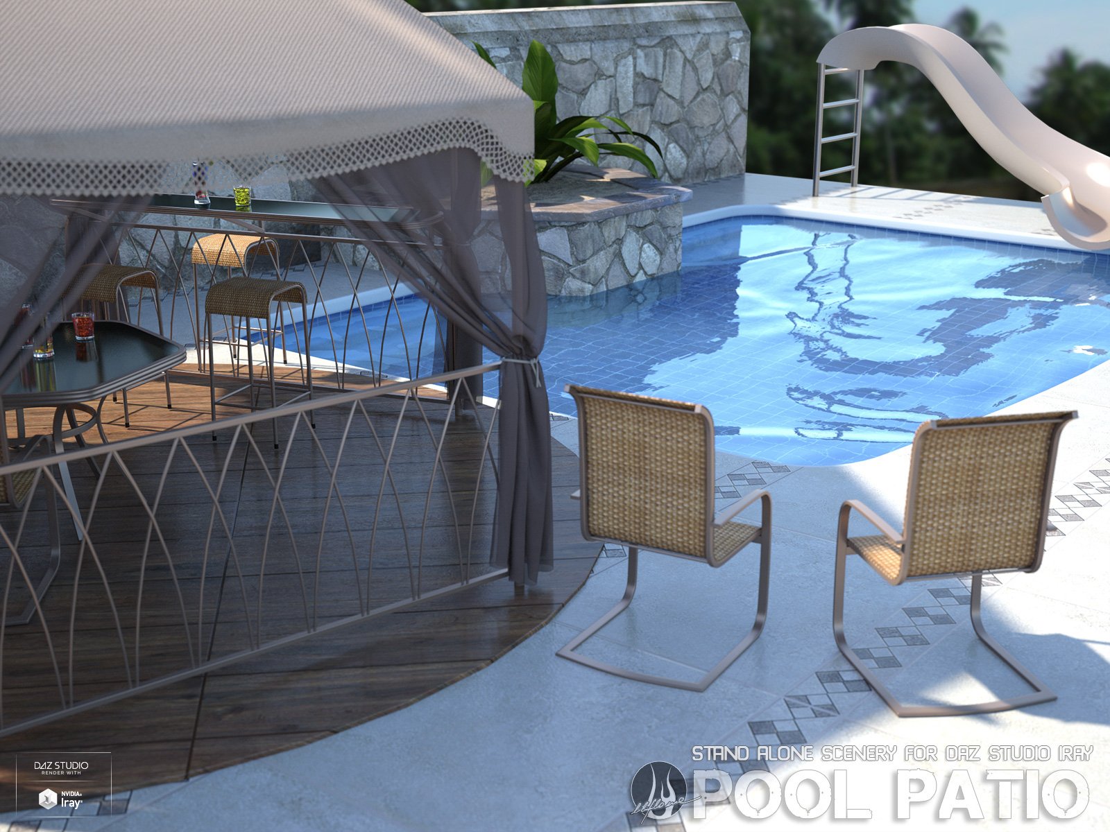 Pool Patio | Daz 3D