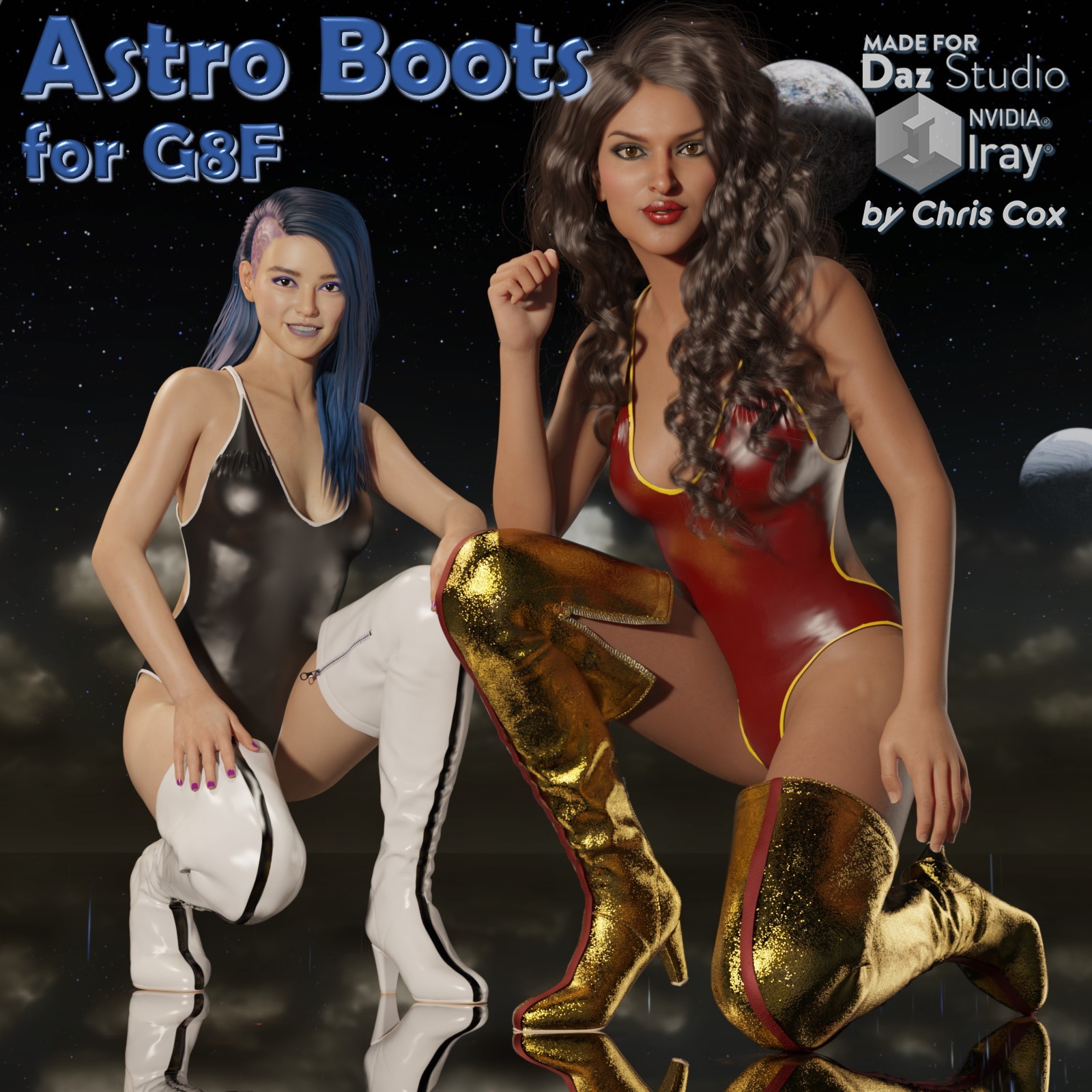 Astro Thigh Boots G8F by: Chris Cox, 3D Models by Daz 3D