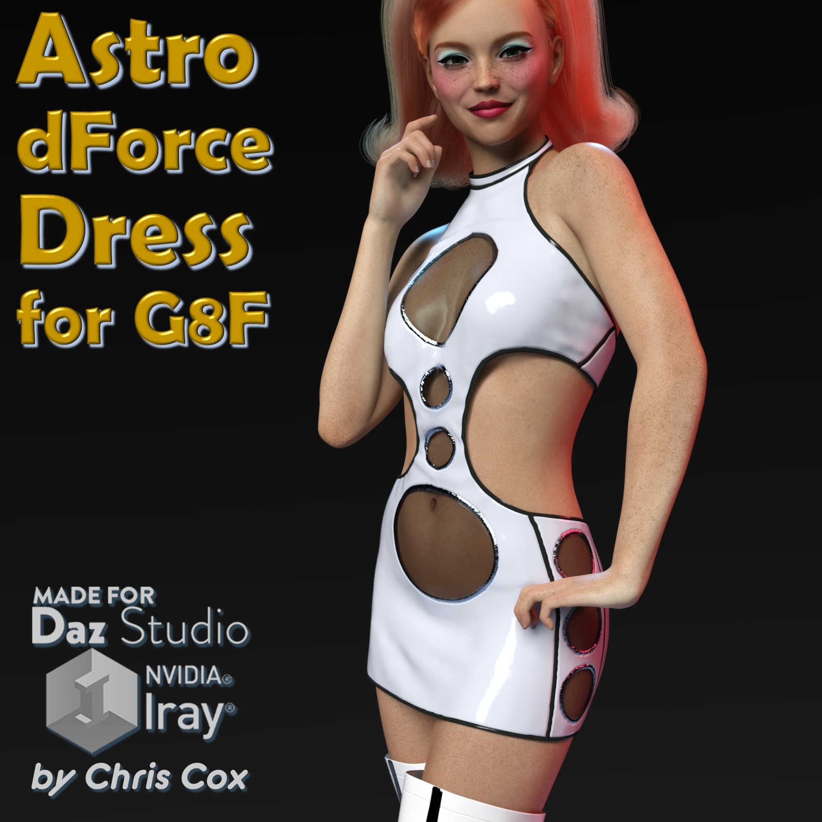 Astro dForce Dress for G8F by: Chris Cox, 3D Models by Daz 3D