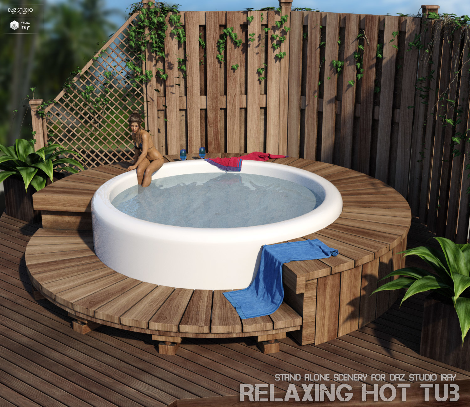 Relaxing Hot Tub Daz Studio | Daz 3D