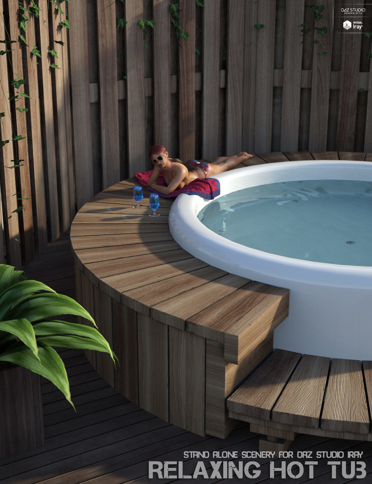 Relaxing Hot Tub Daz Studio | Daz 3D