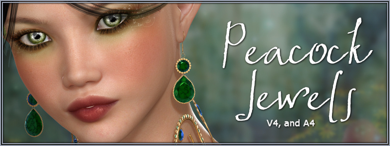 Peacock Jewels by: ~Wolfie~, 3D Models by Daz 3D