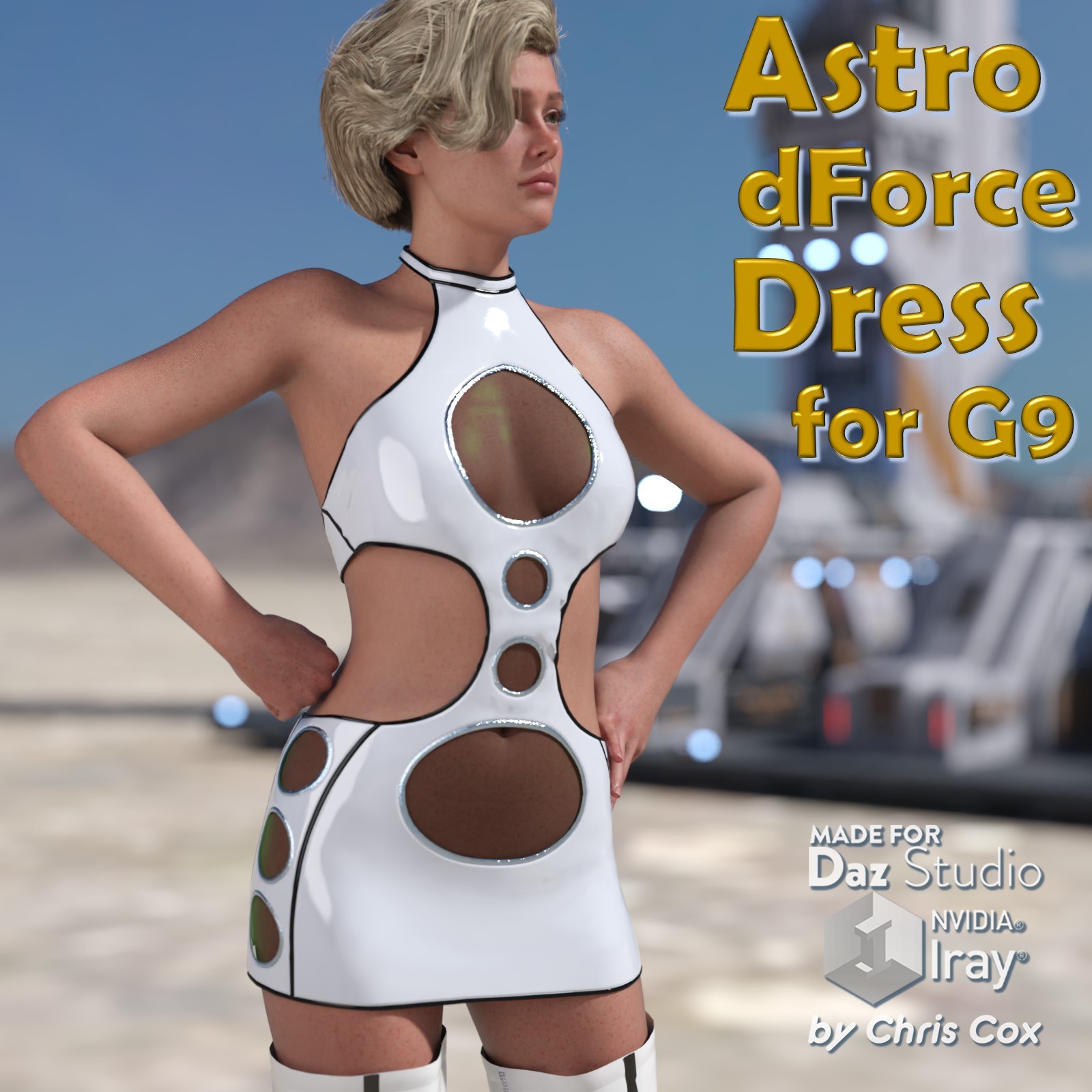 Astro dForce Dress for G9 by: Chris Cox, 3D Models by Daz 3D