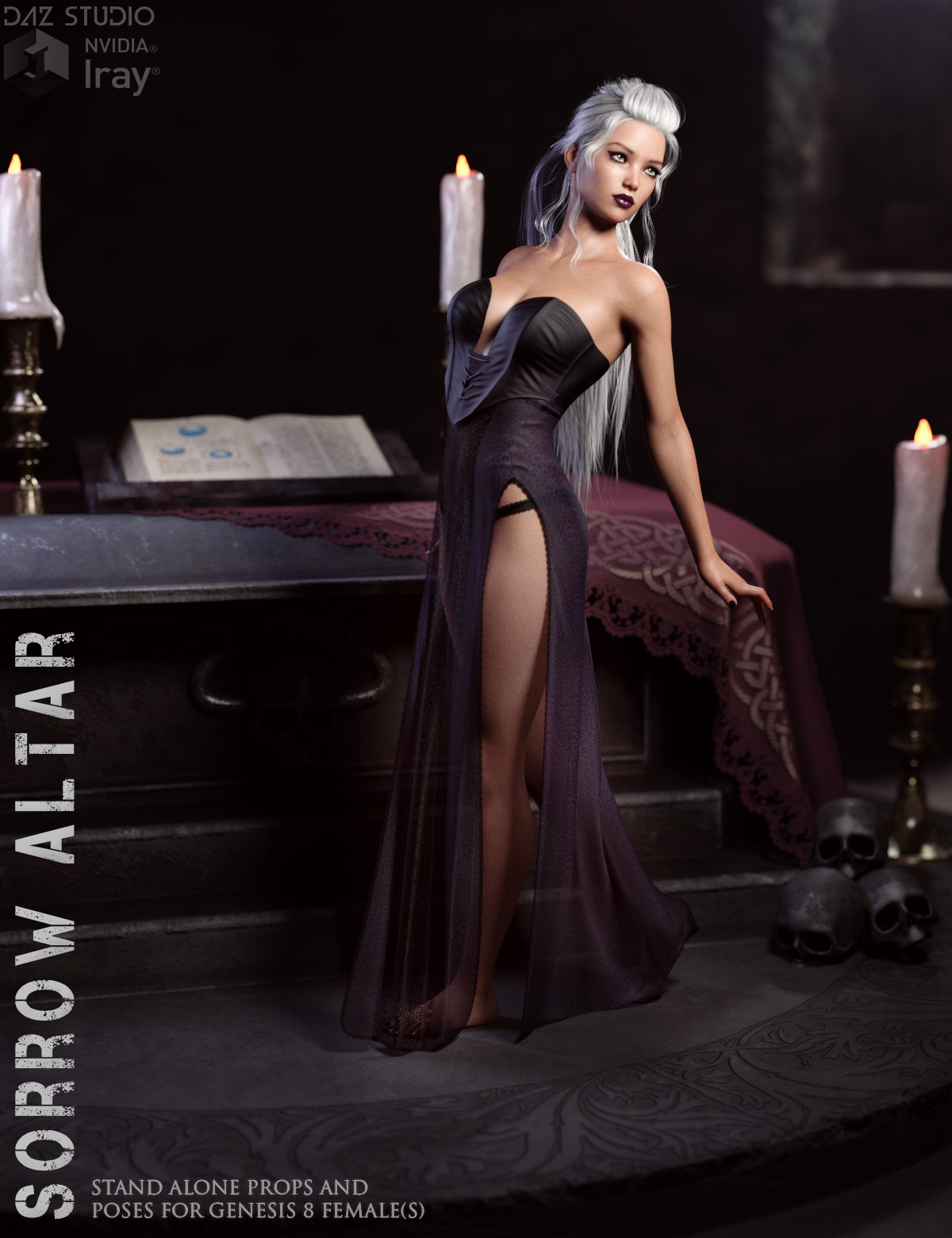 Sorrow Altar Daz Studio by: Lilflame, 3D Models by Daz 3D